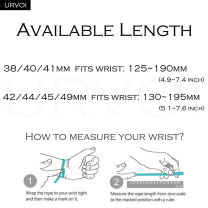 URVOI Ocean Band for  Watch Ultra 3 2 Strap Series 11 10 9 8 SE Sport Band for Iwatch Silicone Wristband Black Buckle 49Mm