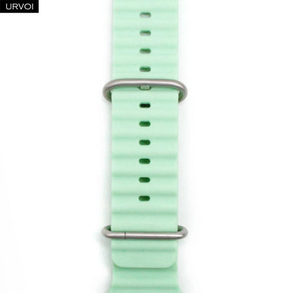 URVOI Ocean Band for  Watch Ultra 3 2 Strap Series 11 10 9 8 SE Sport Band for Iwatch Silicone Wristband Black Buckle 49Mm