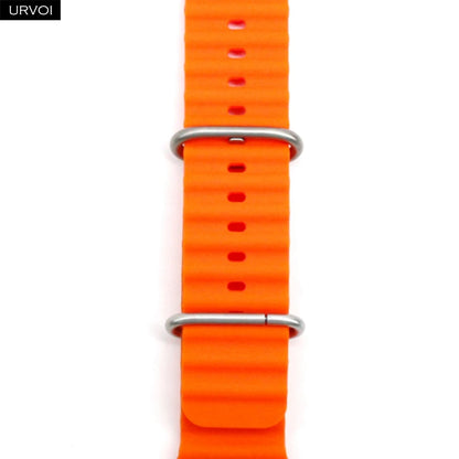 URVOI Ocean Band for  Watch Ultra 3 2 Strap Series 11 10 9 8 SE Sport Band for Iwatch Silicone Wristband Black Buckle 49Mm
