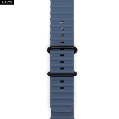 URVOI Ocean Band for  Watch Ultra 3 2 Strap Series 11 10 9 8 SE Sport Band for Iwatch Silicone Wristband Black Buckle 49Mm